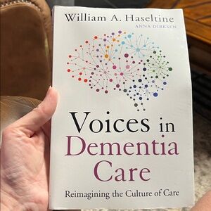 Voices in Dementia Care Book with Colorful Brain Design